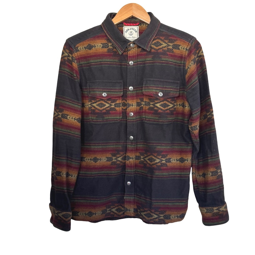 Iron & Resin Multicolor Patterned Casual Button Down Shirt